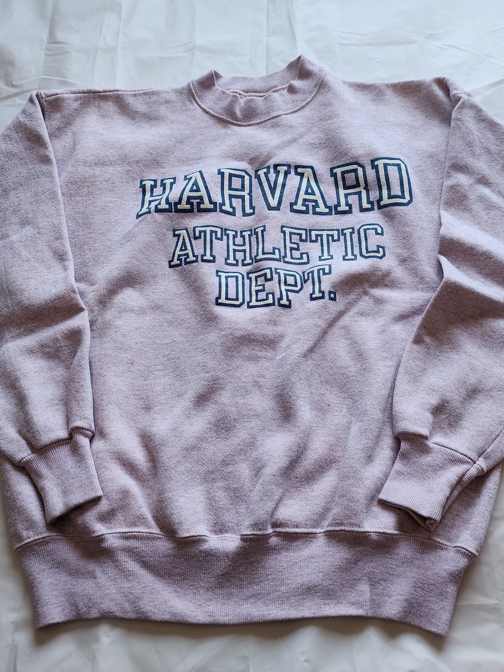 VTG ULTRA SWEATS HARVARD ATHLETIC DEPT. MEN'S SWEATSHIRT LIGHT PINK SIZE XLARGE